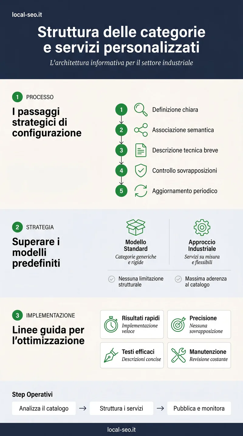 infografica google business profile servizi - Struttura delle categorie e servizi | local-seo.it