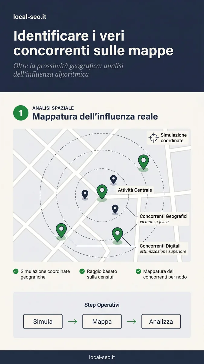 Infografica: identificare i veri concorrenti sulle mappe oltre la prossimità geografica