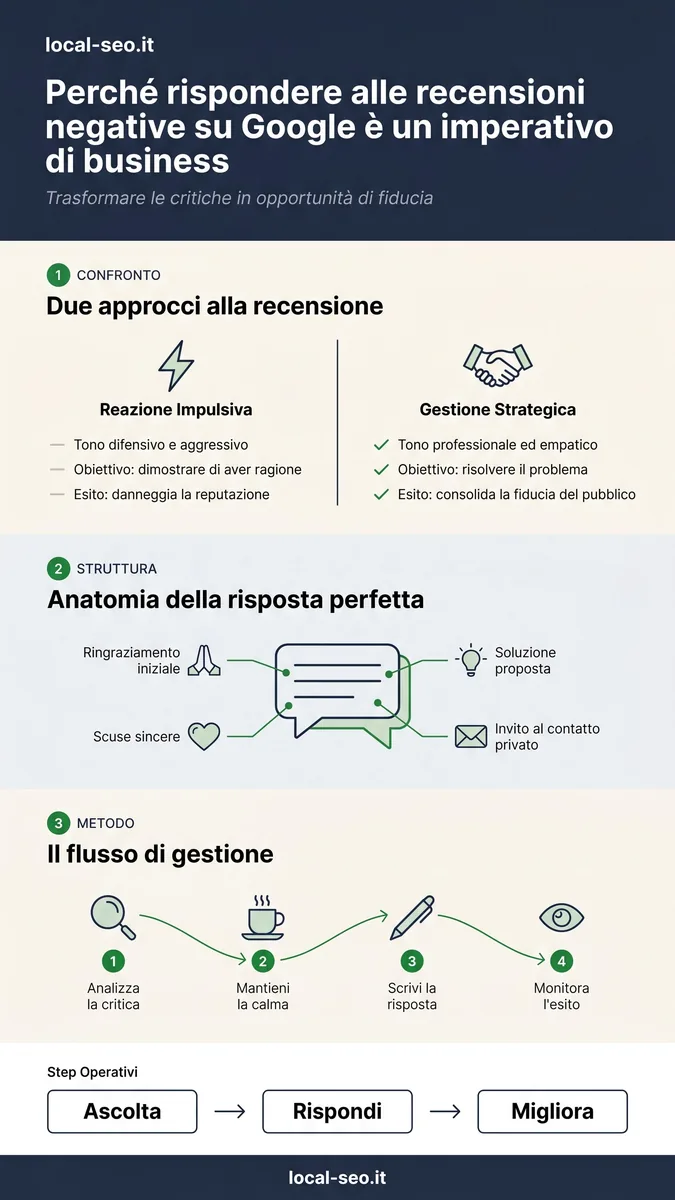 Infografica: perché rispondere alle recensioni negative su Google è un imperativo di business